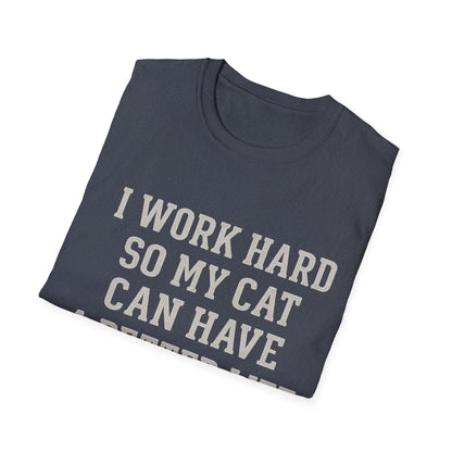 Work Hard Cat T-Shirt