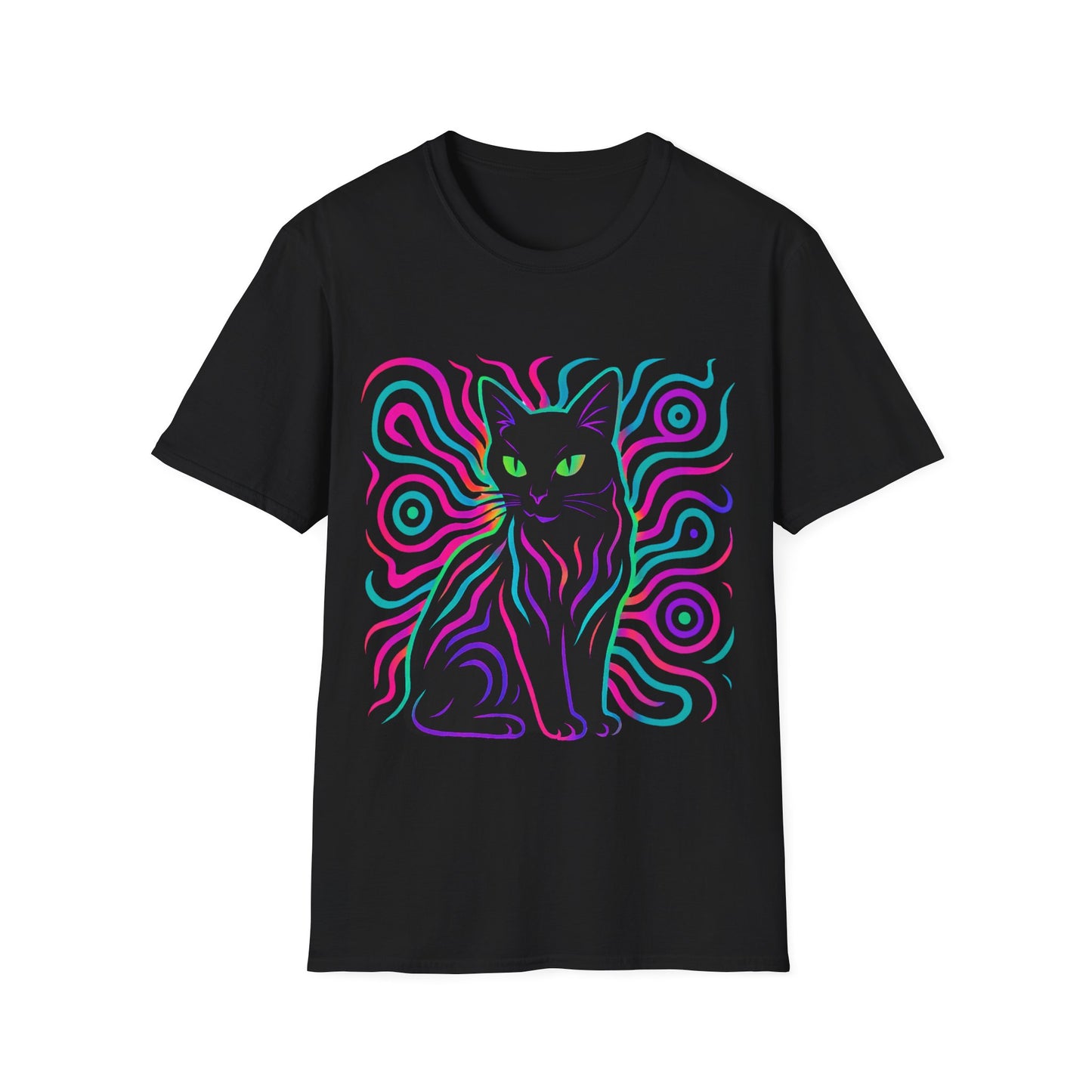 Cat In Neon Colors T-Shirt
