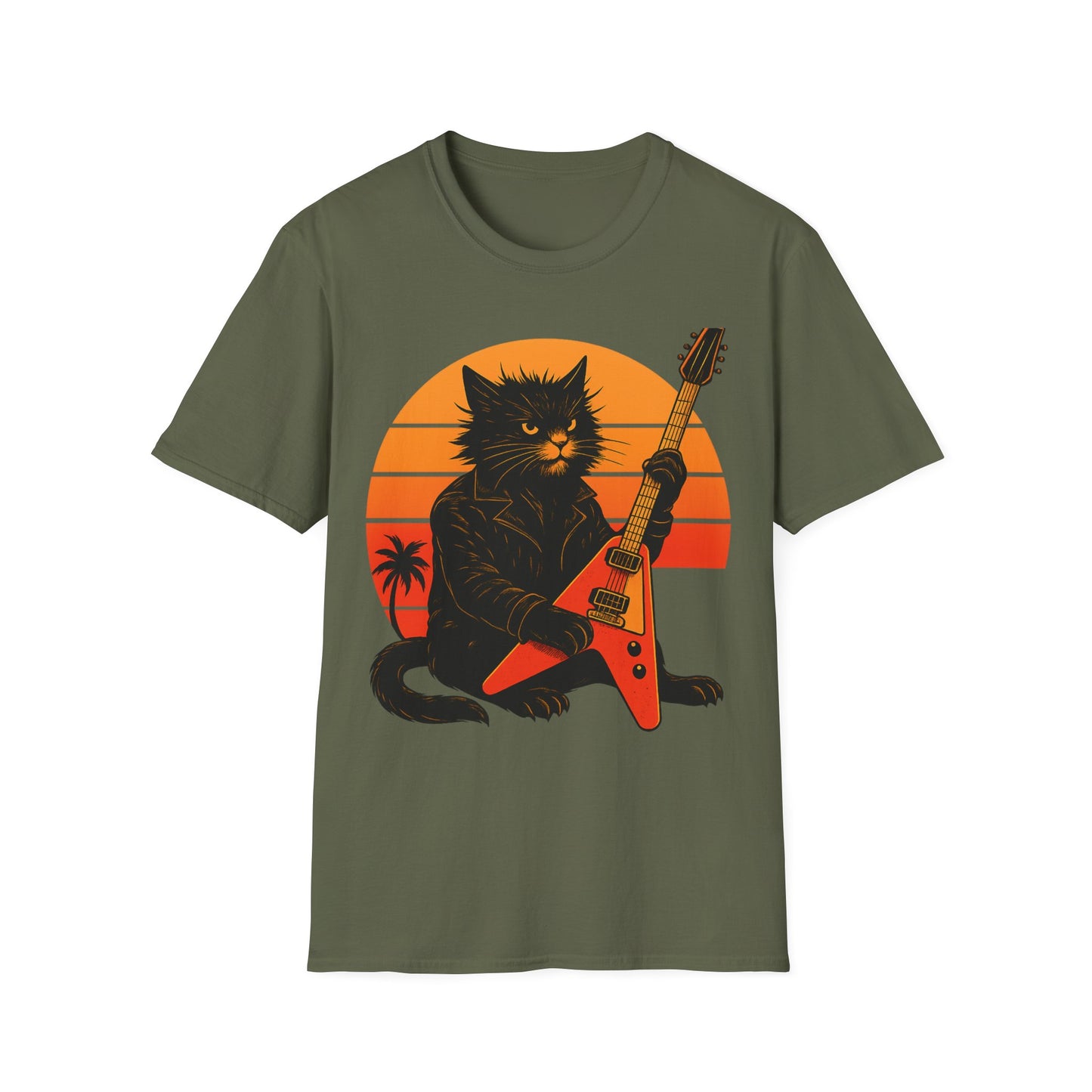 Guitar Hero Cat T-Shirt