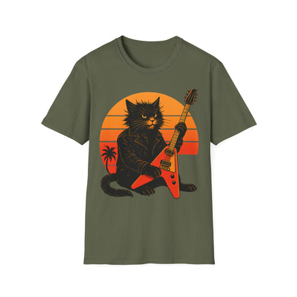 Guitar Hero Cat T-Shirt