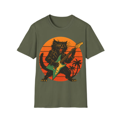 Rockstar Cat Shredding T-Shirt