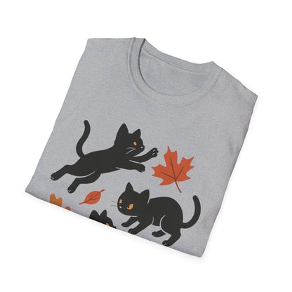 Black Cats Love Fall T-Shirt
