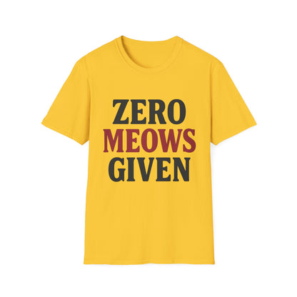 Zero Meows Cat T-Shirt