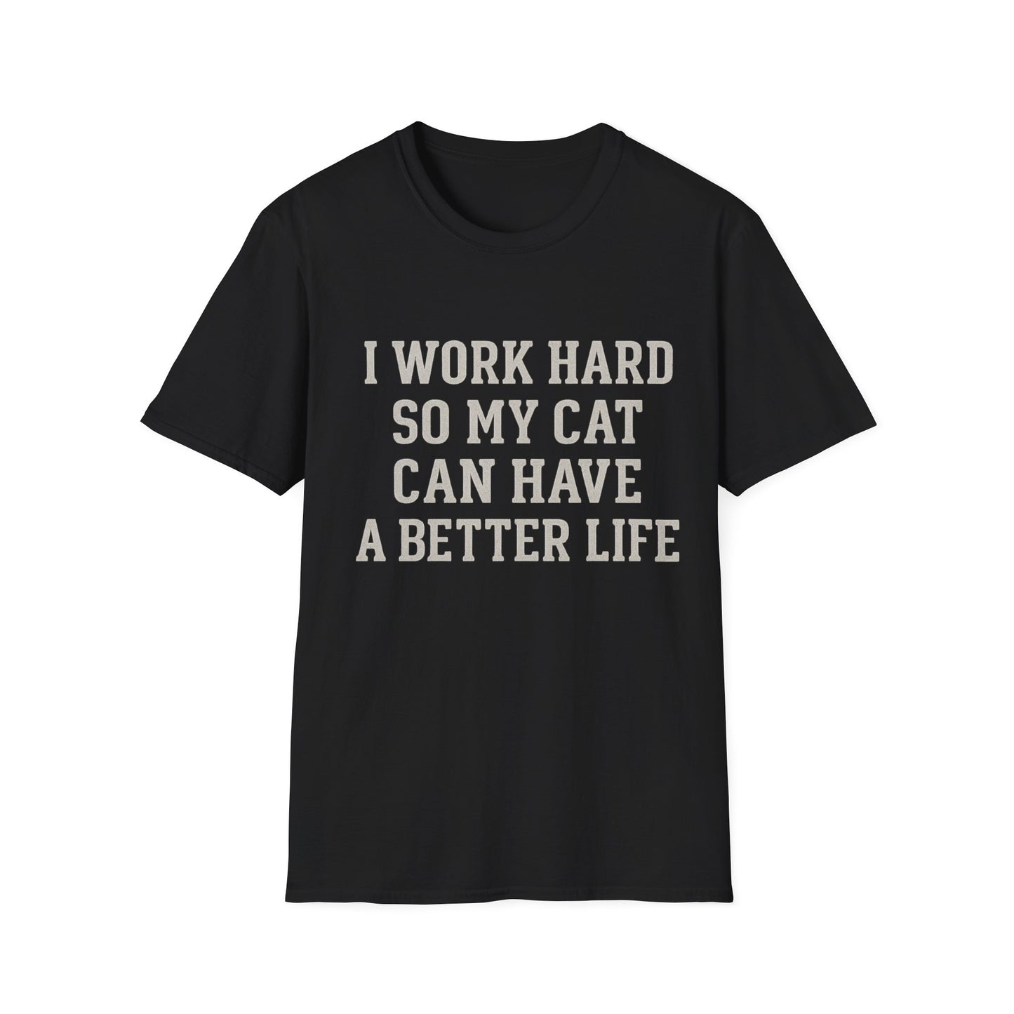 Work Hard Cat T-Shirt