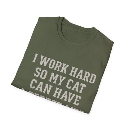 Work Hard Cat T-Shirt