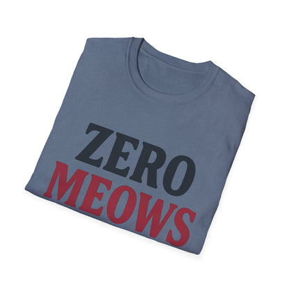 Zero Meows Cat T-Shirt