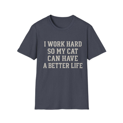 Work Hard Cat T-Shirt