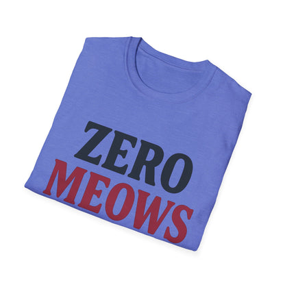 Zero Meows Cat T-Shirt