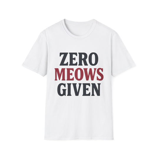 Zero Meows Cat T-Shirt