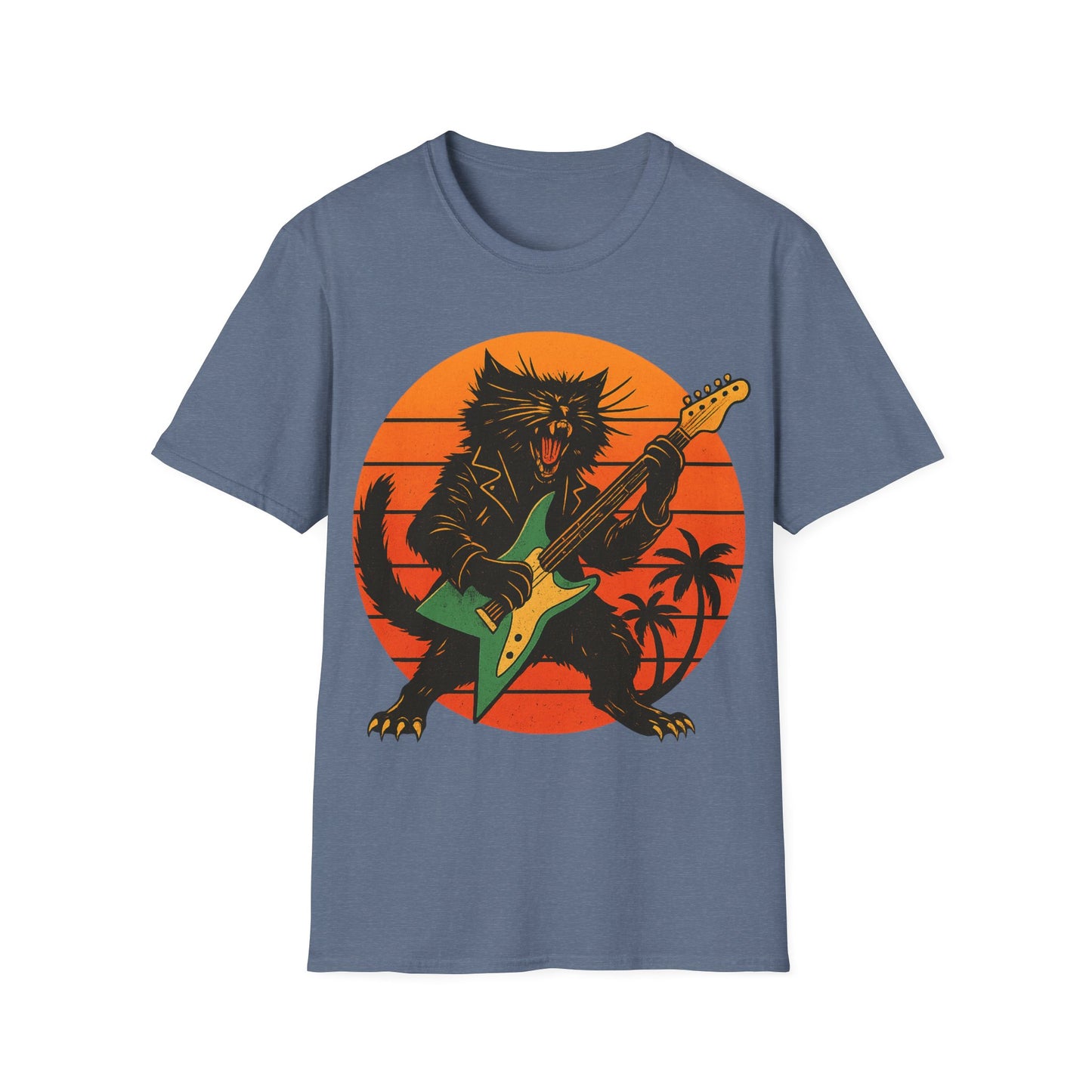 Rockstar Cat Shredding T-Shirt