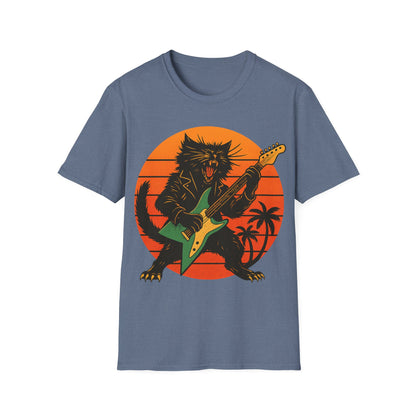 Rockstar Cat Shredding T-Shirt