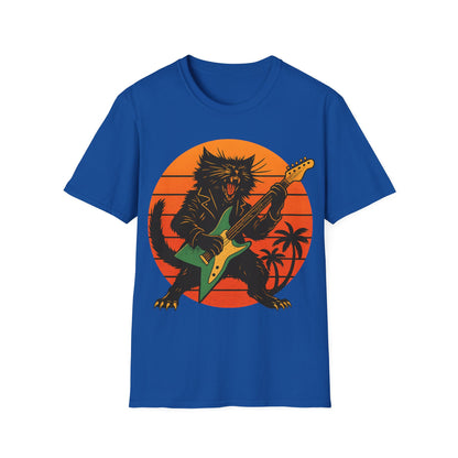 Rockstar Cat Shredding T-Shirt