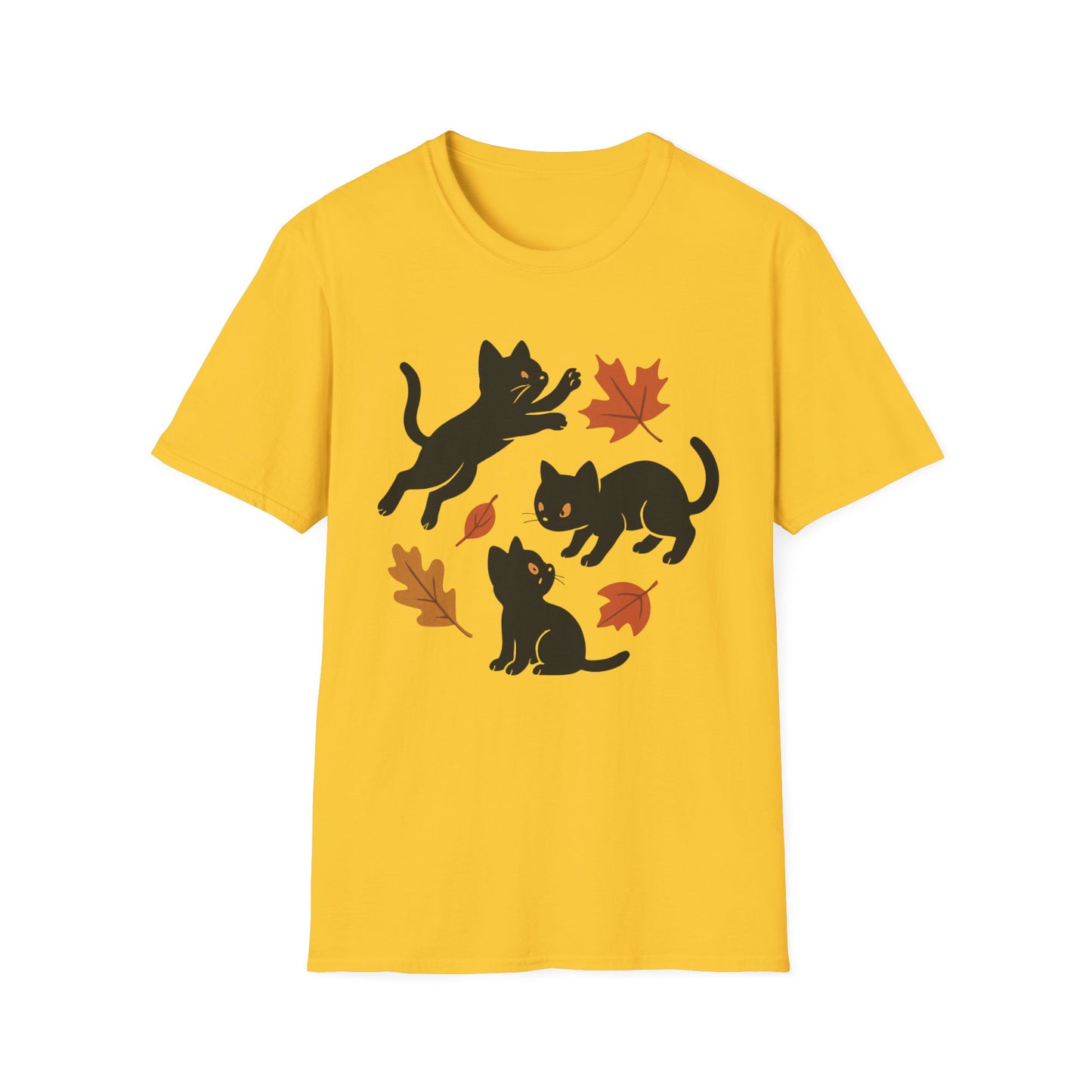 Black Cats Love Fall T-Shirt