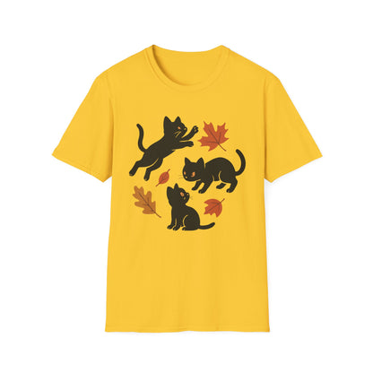 Black Cats Love Fall T-Shirt