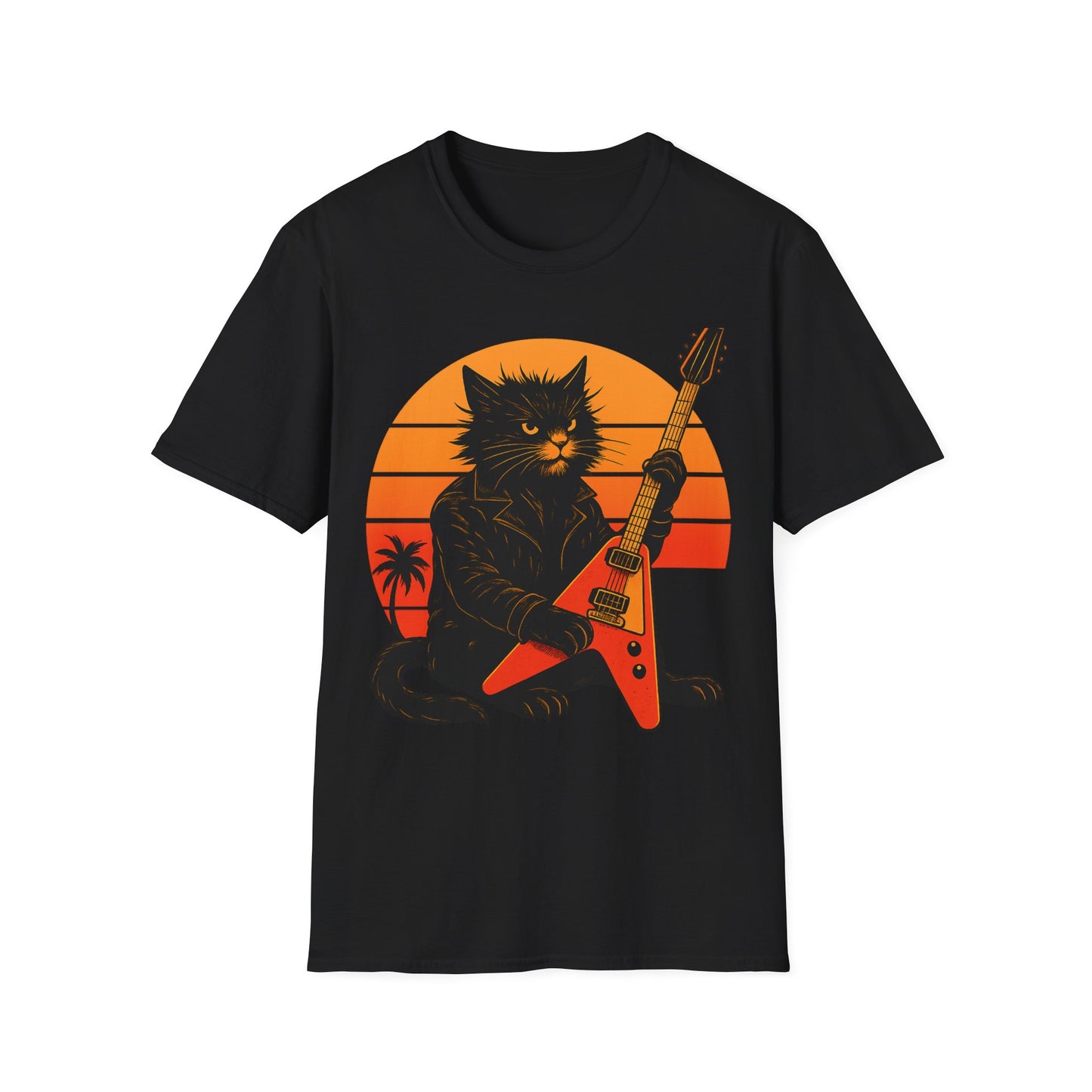 Guitar Hero Cat T-Shirt