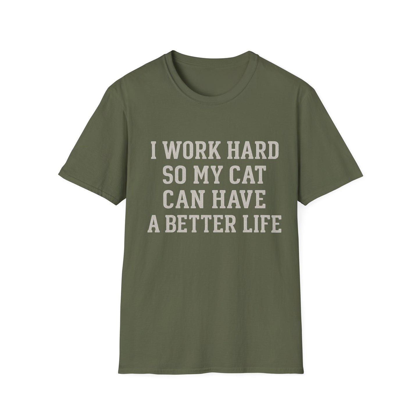 Work Hard Cat T-Shirt