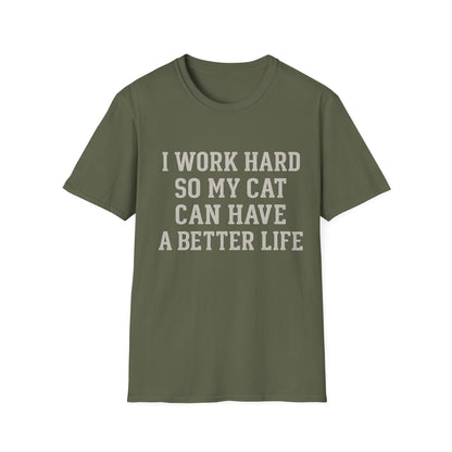 Work Hard Cat T-Shirt