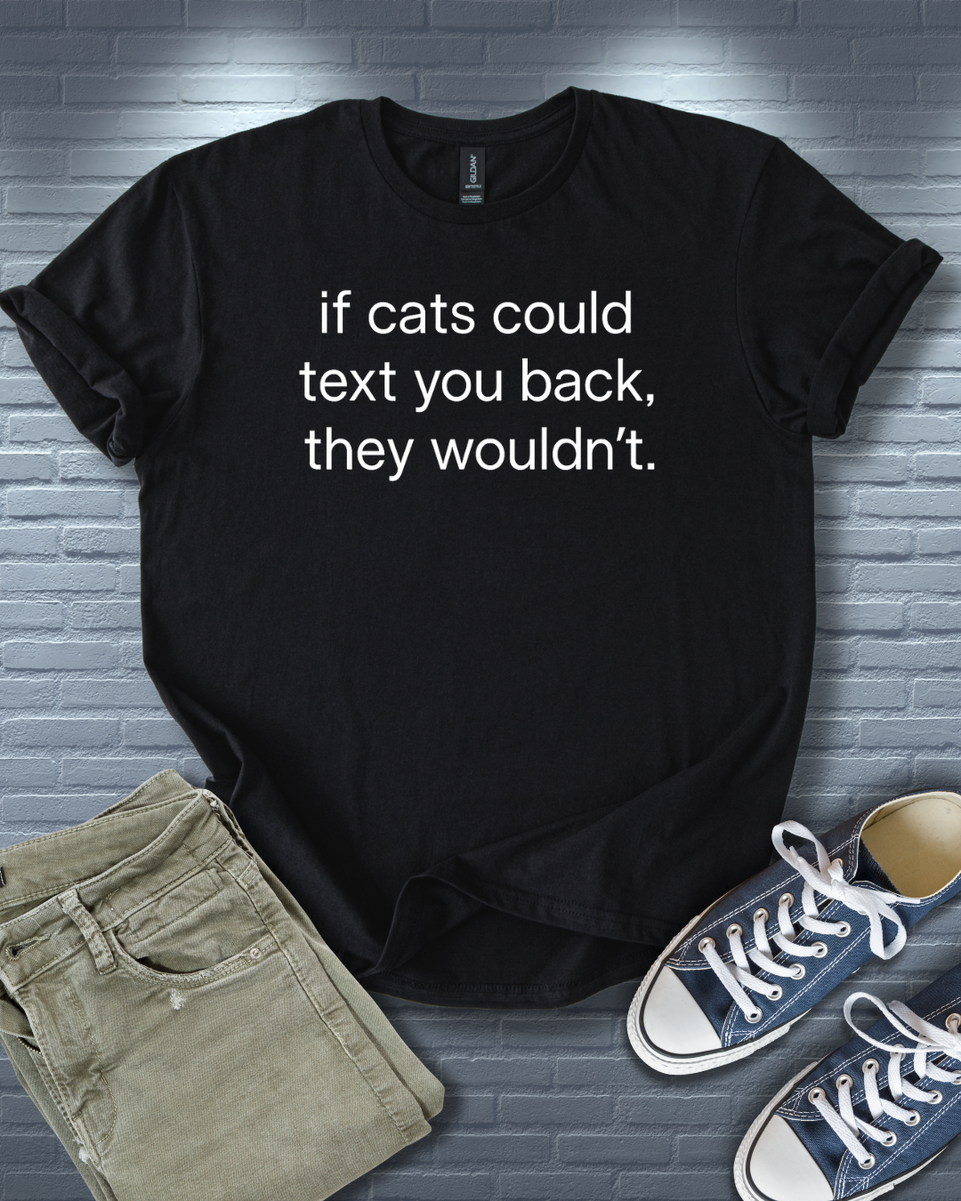 Cat Texting Reality T-Shirt