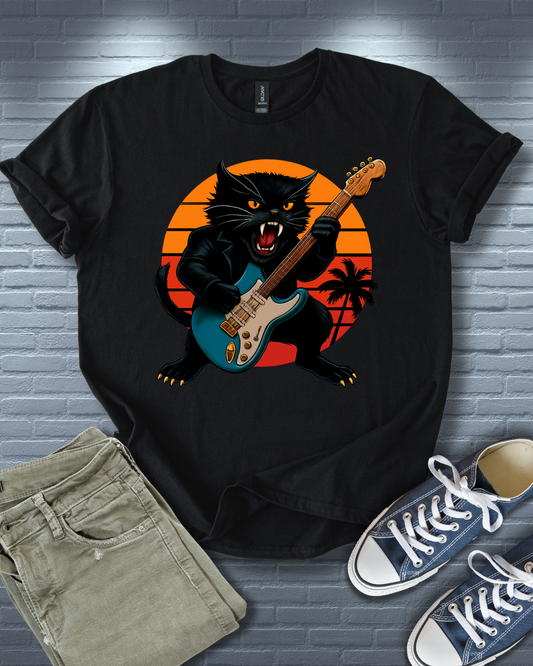 Fierce Rockin' Cat T-Shirt