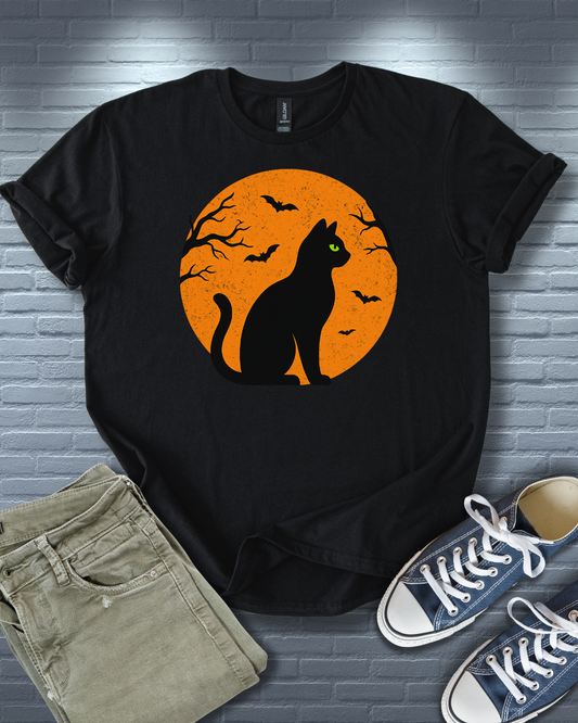Full Moon Halloween Cat