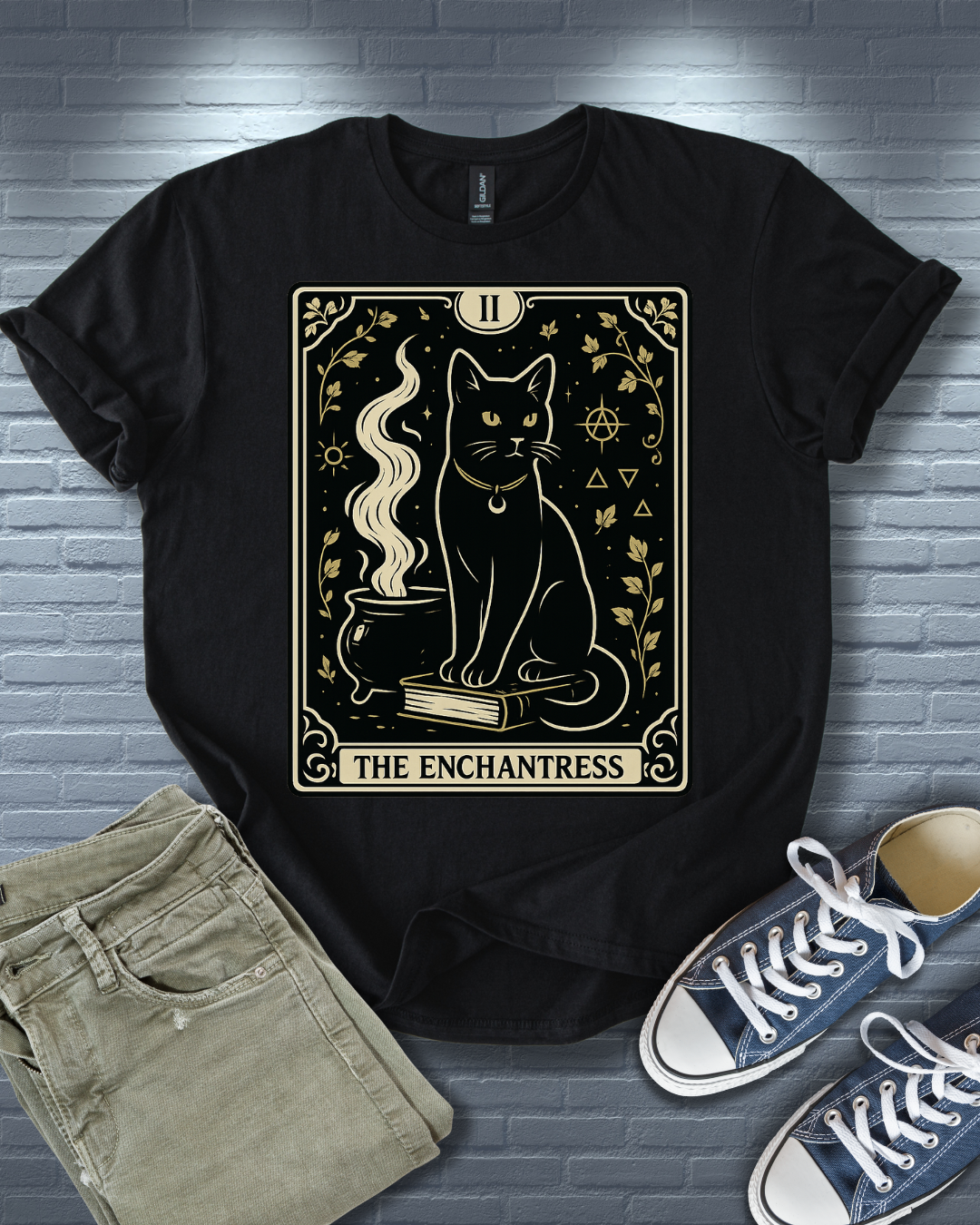 Tarot Enchantress Cat T-Shirt