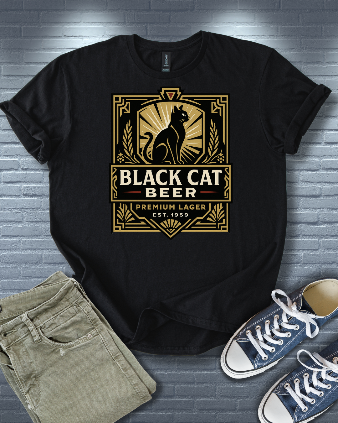 Black Cat Lager T-Shirt