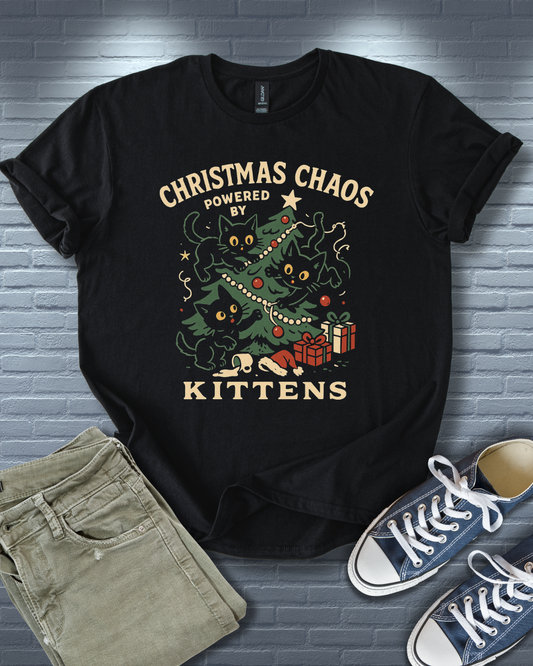 Kitten Christmas Chaos T-Shirt
