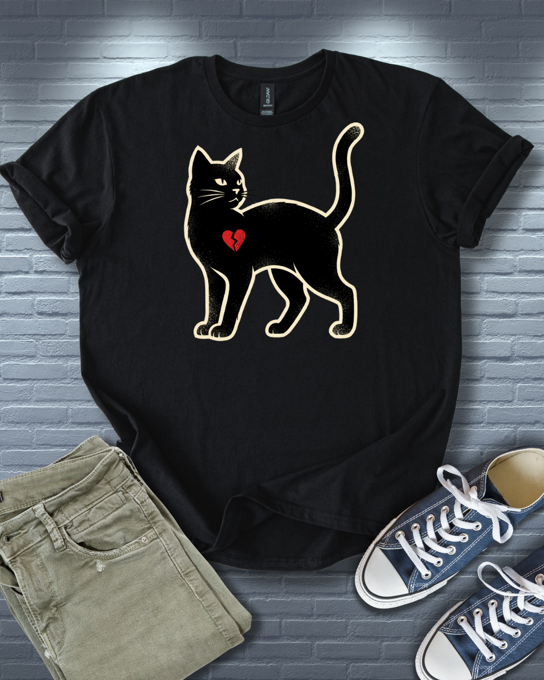 Black Street Cat T-Shirt