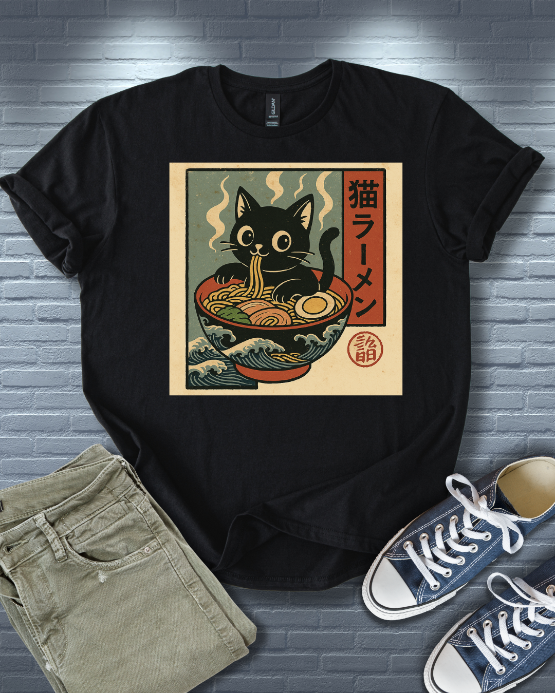Anime Cat Into Ramen
