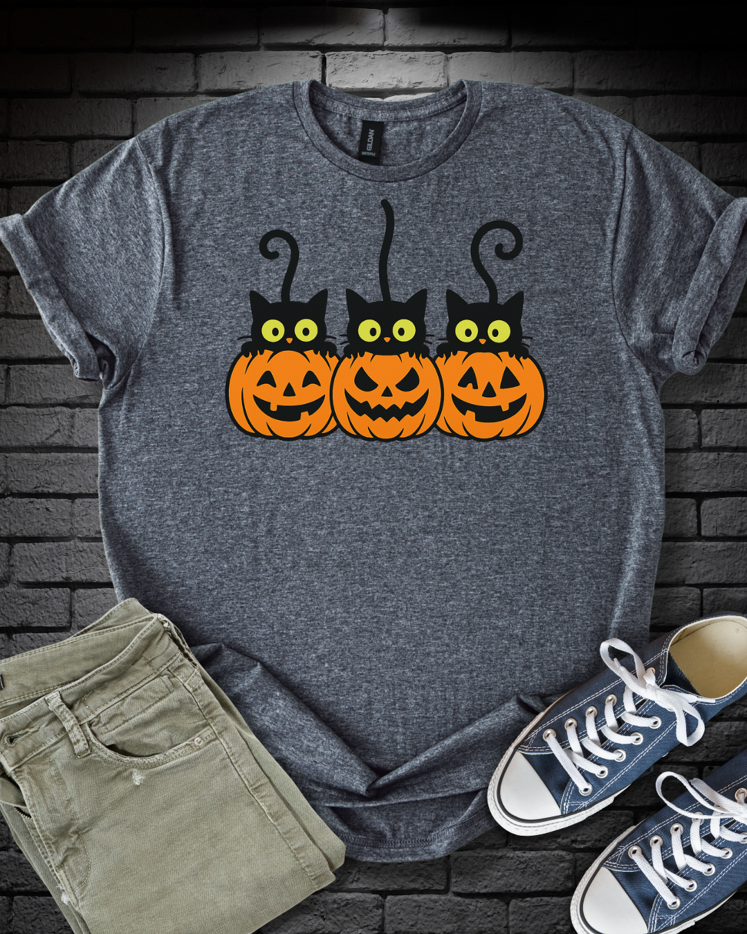 Halloween Cats and Pumpkins