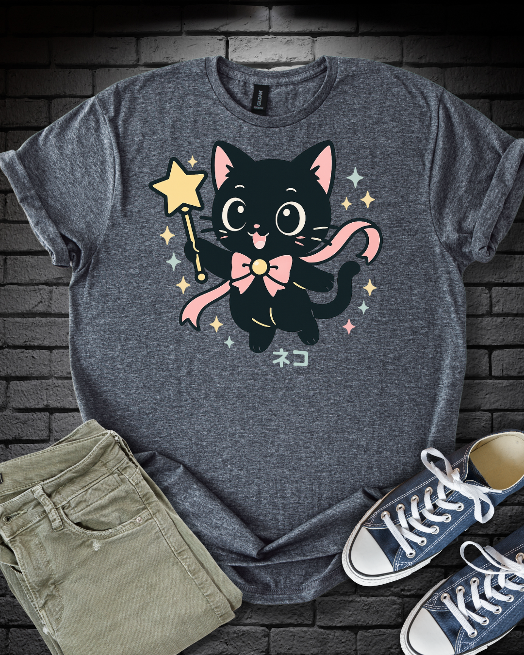 Anime Cat Soaring T-Shirt