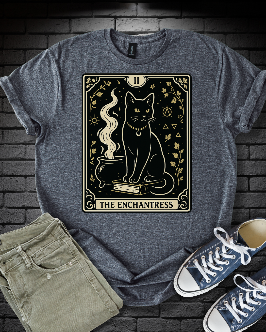 Tarot Enchantress Cat T-Shirt