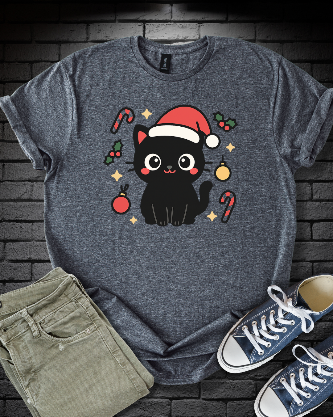 Kawaii X-mas Cat T-Shirt