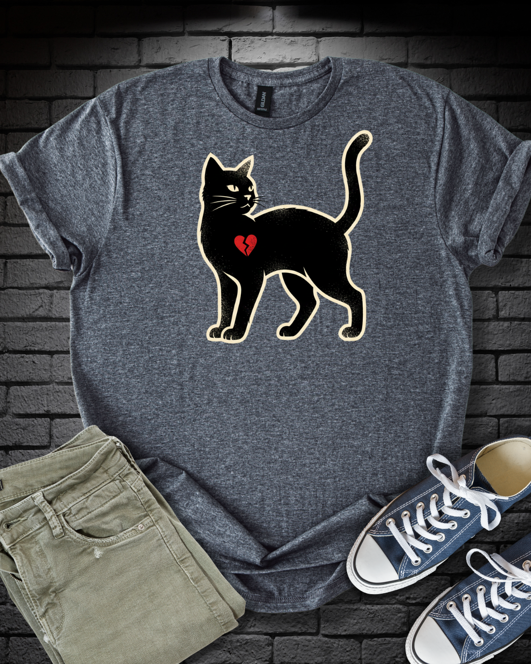 Black Street Cat T-Shirt