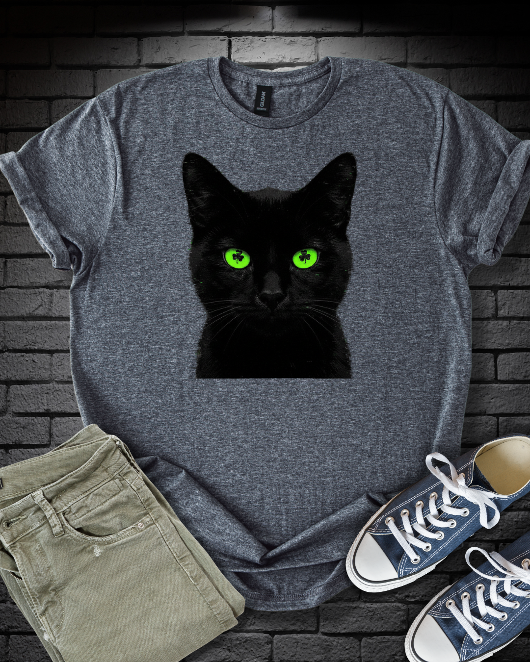Shamrock Eyed Cat T-Shirt