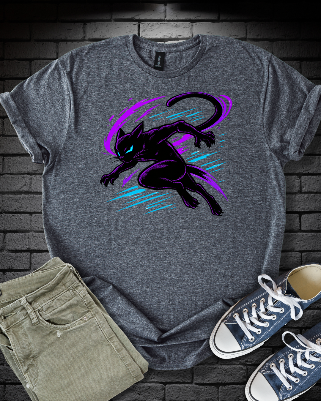 Neon Ninja Cat T-Shirt