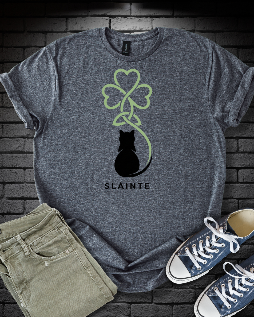 Irish Black Cat T-Shirt