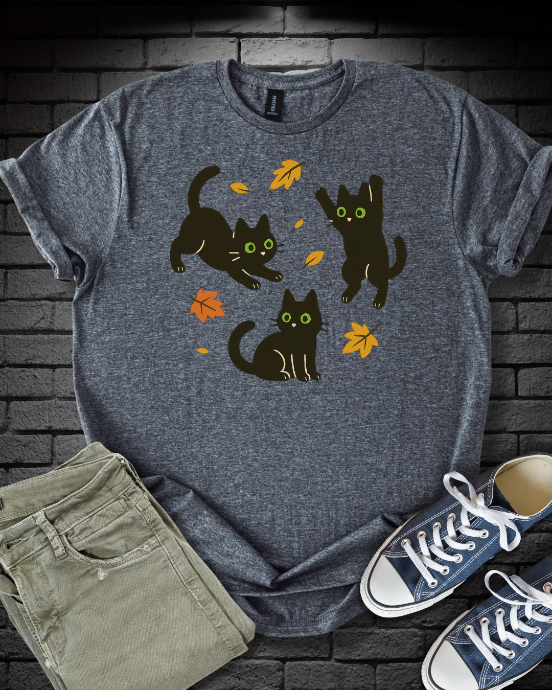 Fall Kittens Playing T-Shirt