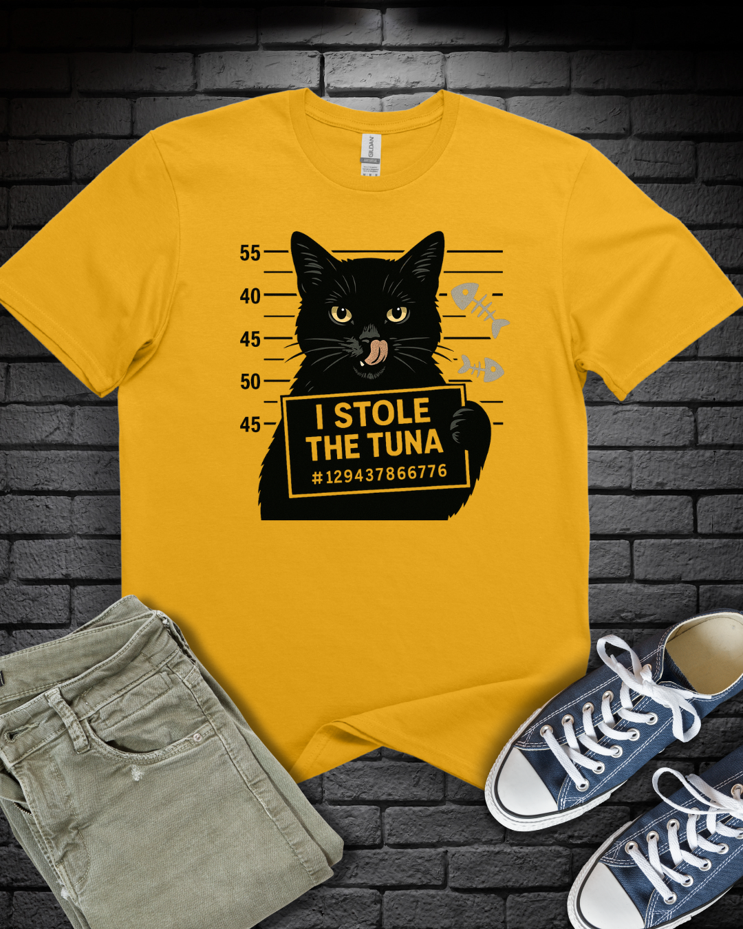 Cat Tuna Mugshot T-Shirt