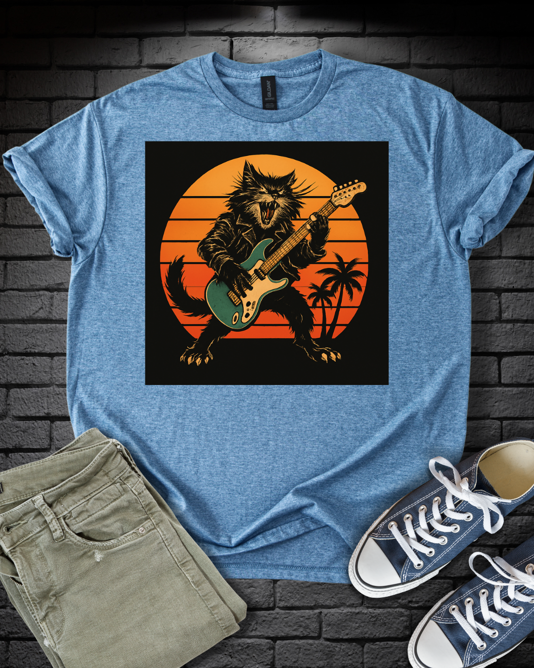 Guitar Rockin' Cat T-Shirt