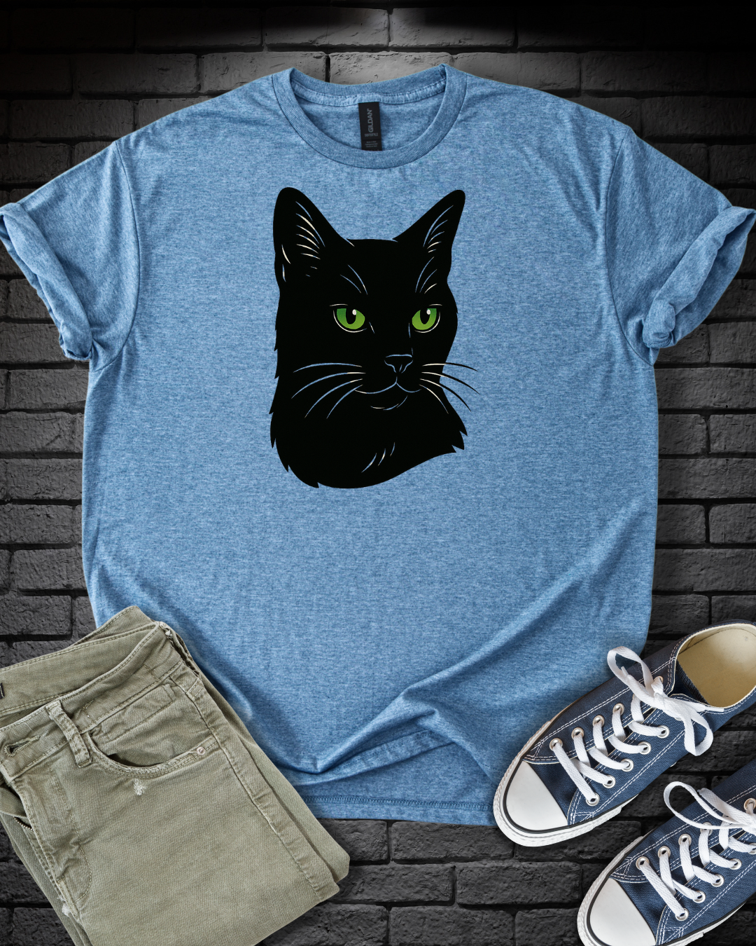 Black Cat Headshot T-Shirt