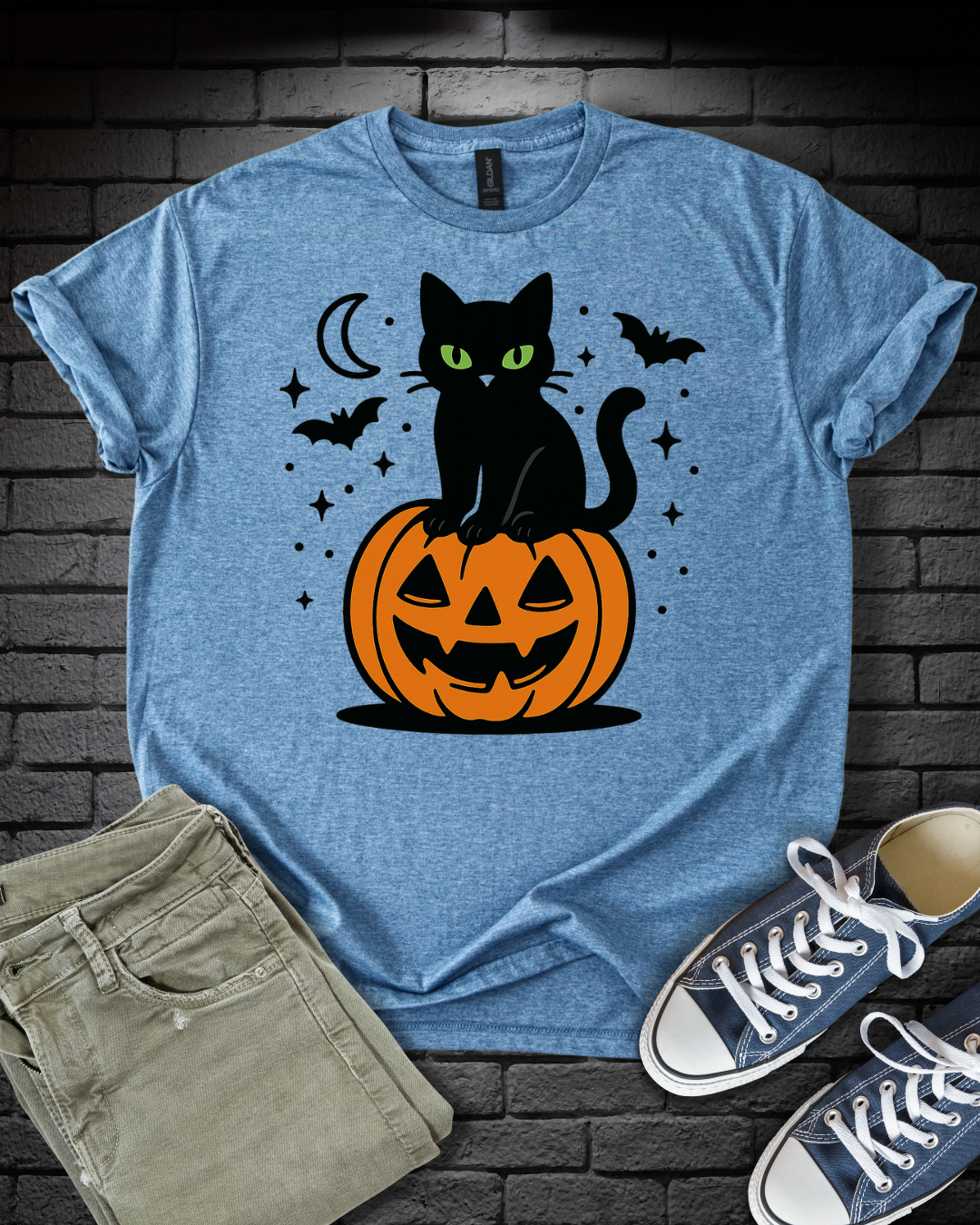 Green Eyed Halloween Cat