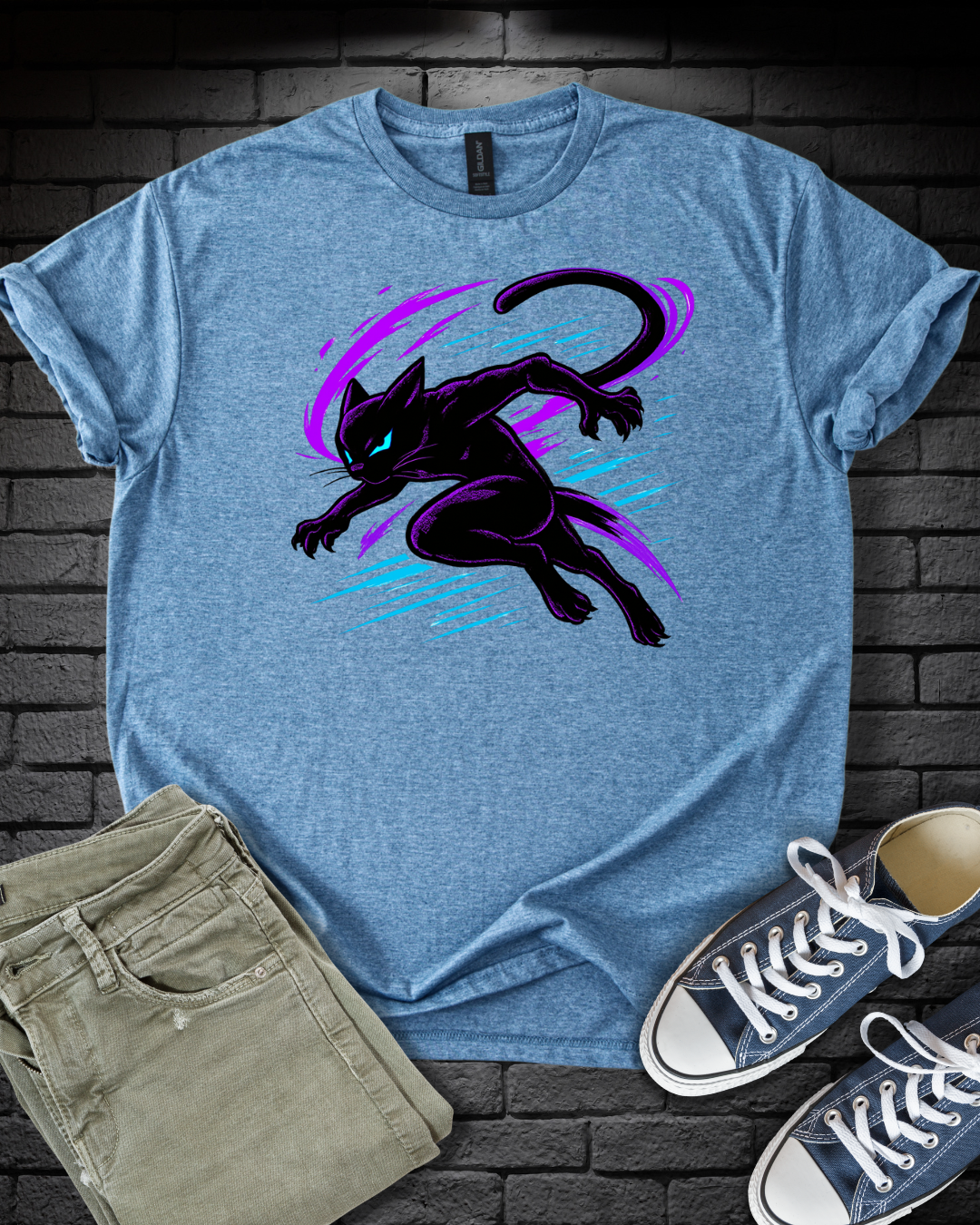 Neon Ninja Cat T-Shirt
