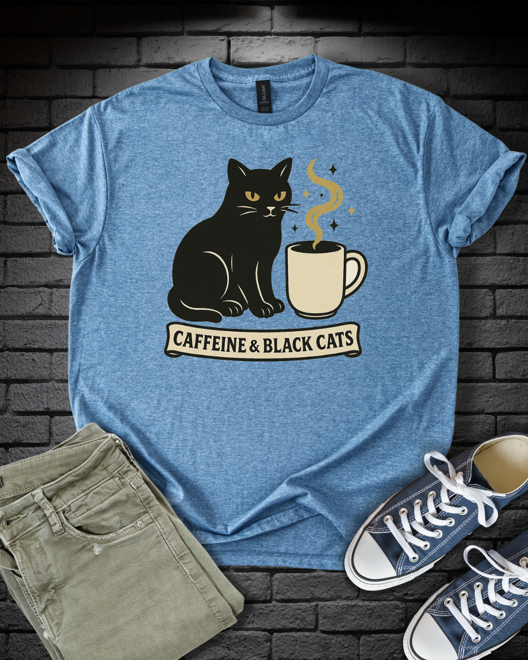 Caffeine & Black Cats T-Shirt