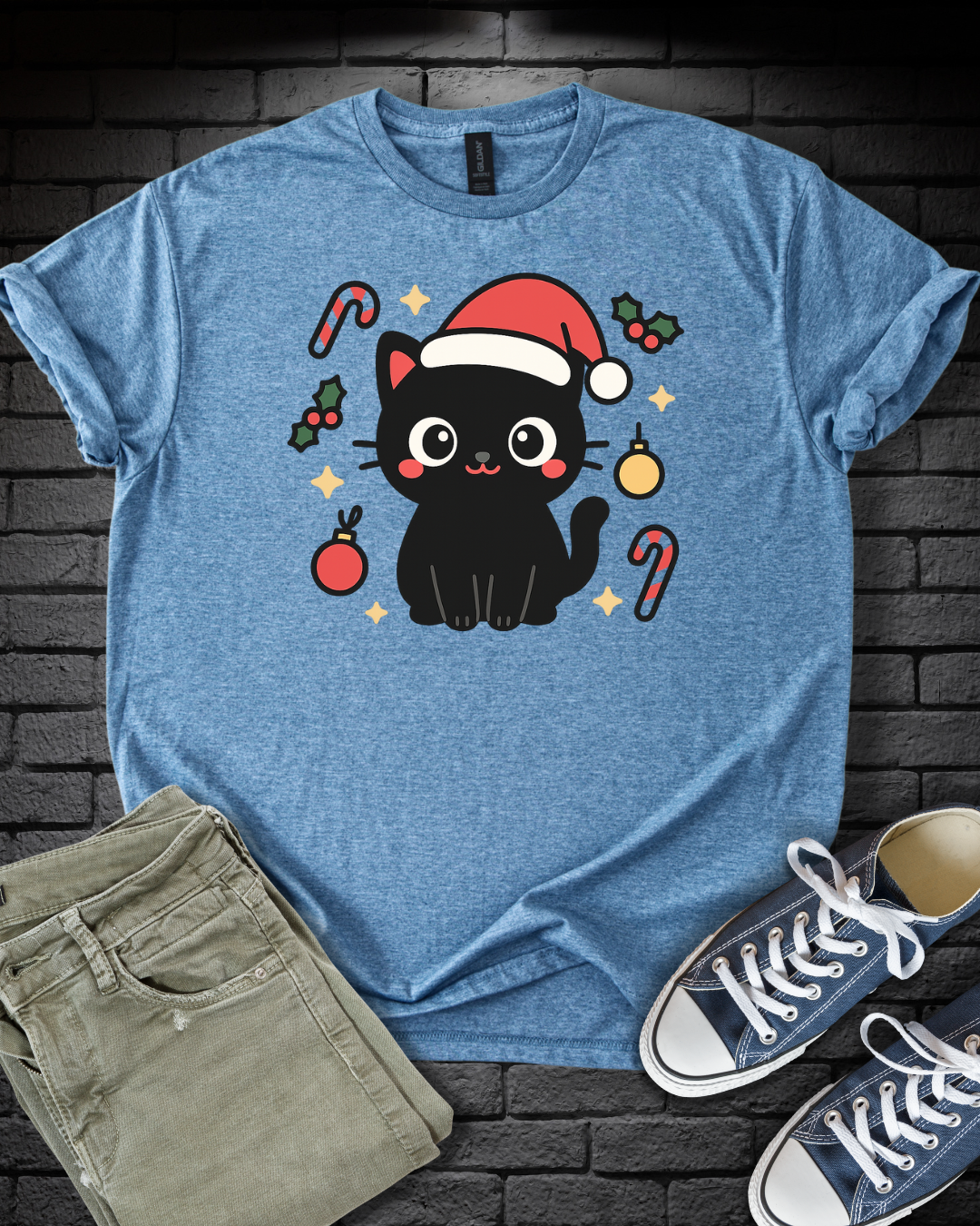 Kawaii X-mas Cat T-Shirt