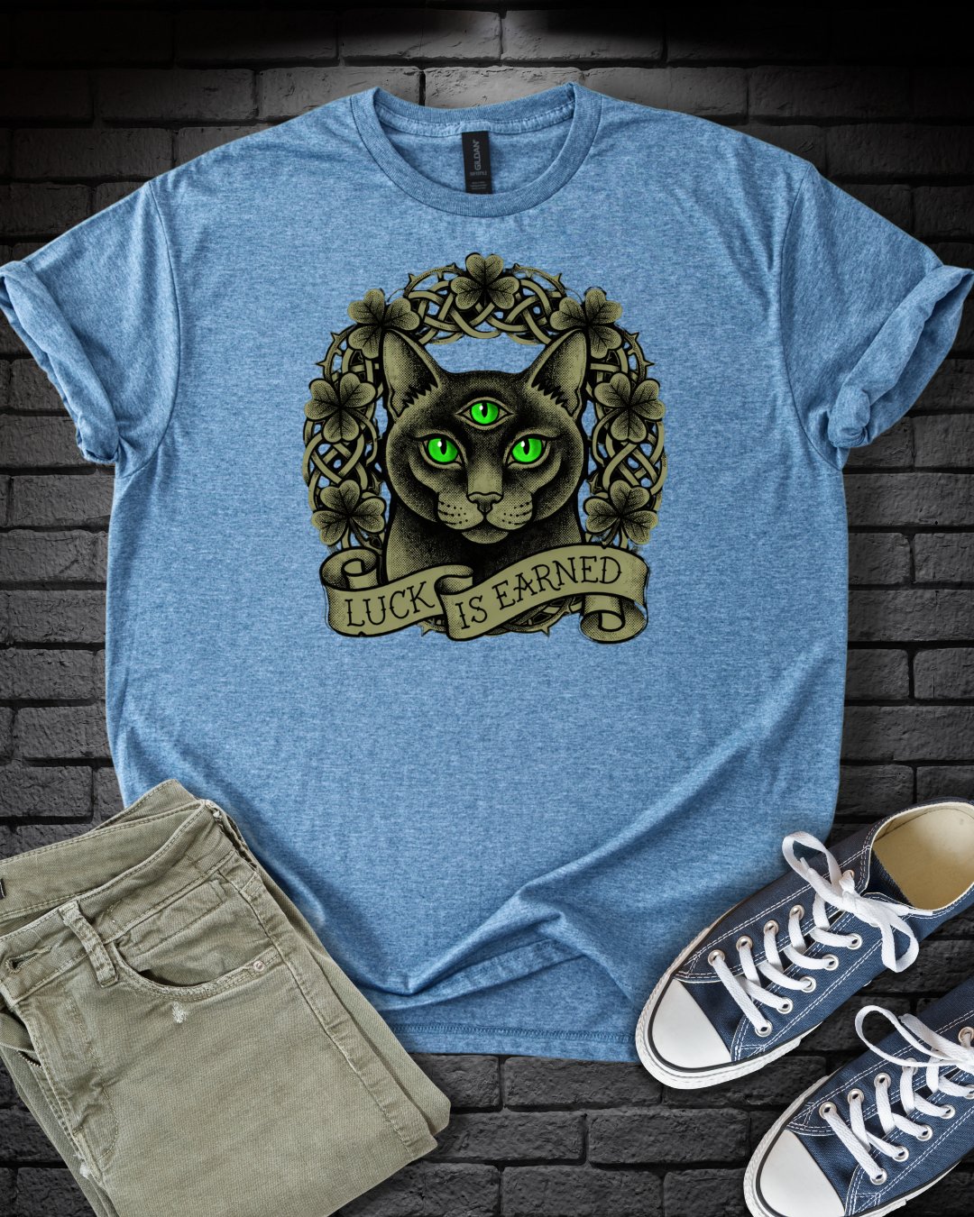 Luck is Earned Cat T-Shirt