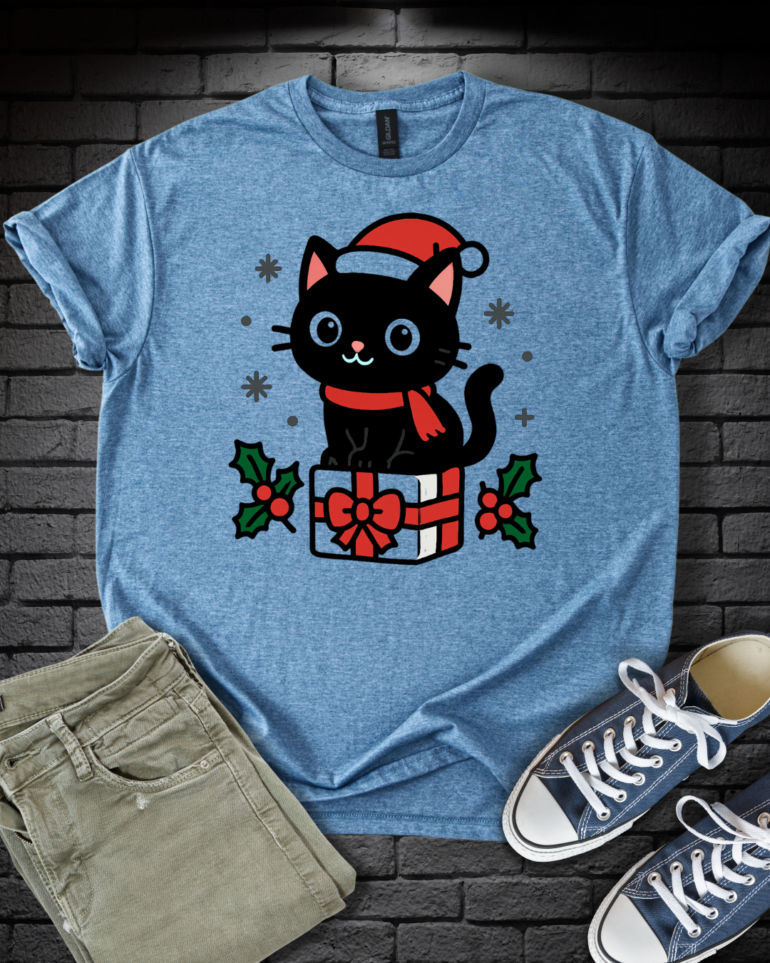 Kawaii Kitten 1st Christmas T-Shirt