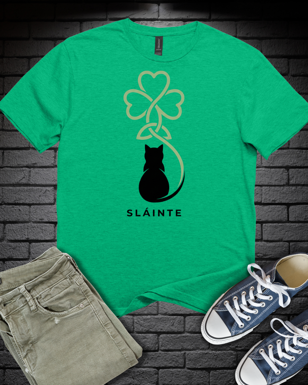 Irish Black Cat T-Shirt