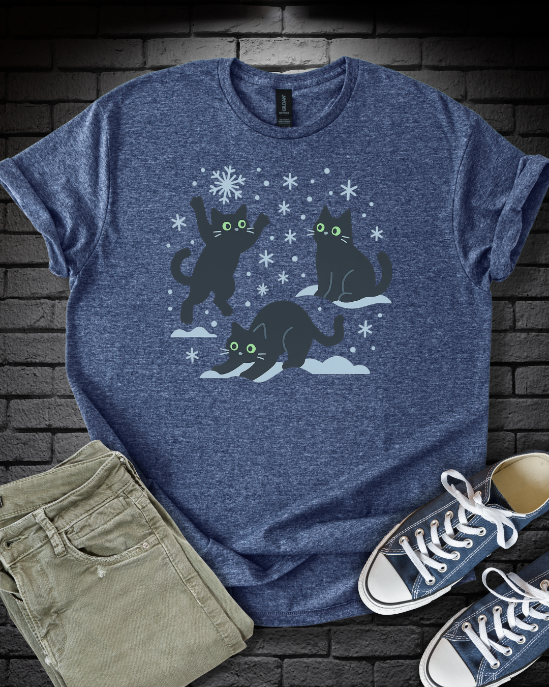 Kittens in Snow T-Shirt