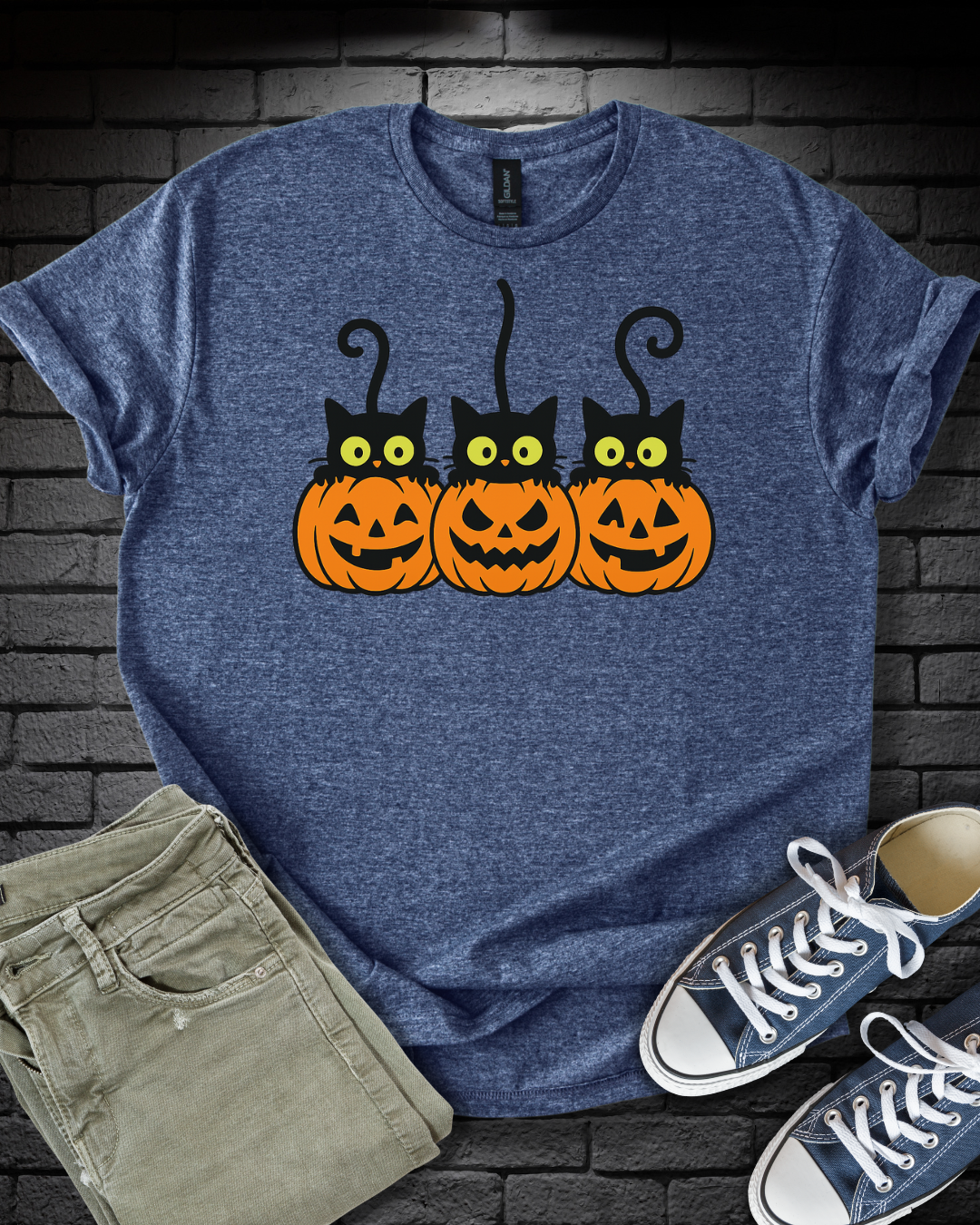 Halloween Cats and Pumpkins